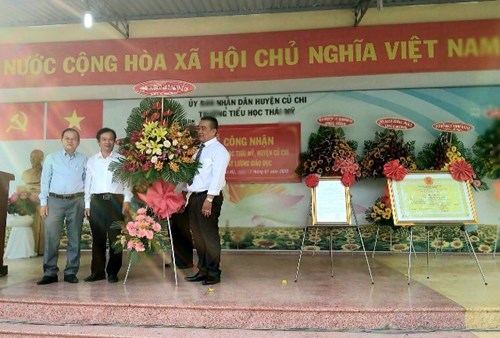 Lễ công nhận Trường Tiểu học Thái Mỹ đạt chất lượng giáo dục cấp độ 1